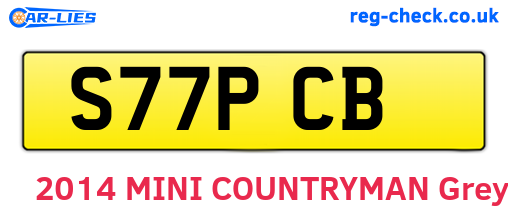 S77PCB are the vehicle registration plates.