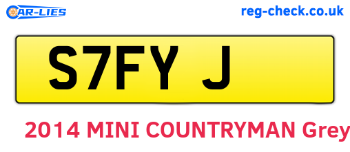 S7FYJ are the vehicle registration plates.