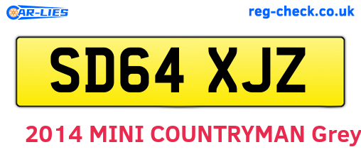 SD64XJZ are the vehicle registration plates.