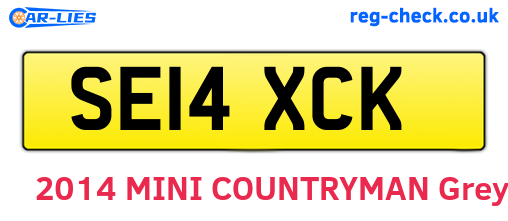 SE14XCK are the vehicle registration plates.