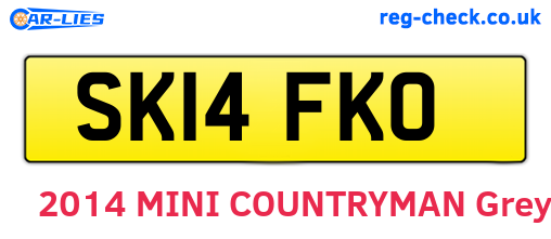 SK14FKO are the vehicle registration plates.