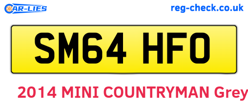 SM64HFO are the vehicle registration plates.