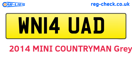 WN14UAD are the vehicle registration plates.