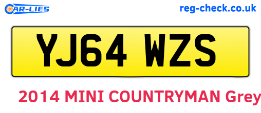 YJ64WZS are the vehicle registration plates.