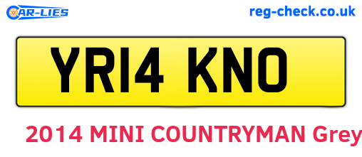 YR14KNO are the vehicle registration plates.