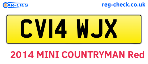 CV14WJX are the vehicle registration plates.