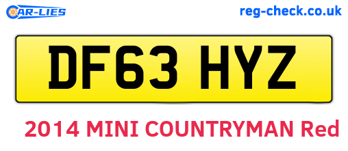 DF63HYZ are the vehicle registration plates.