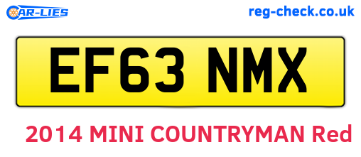 EF63NMX are the vehicle registration plates.