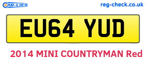 EU64YUD are the vehicle registration plates.