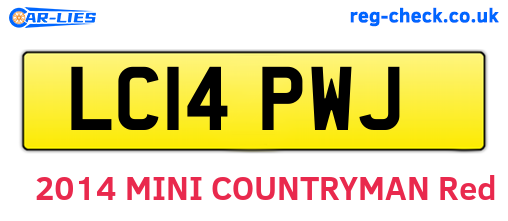 LC14PWJ are the vehicle registration plates.