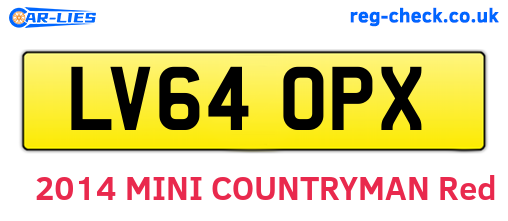 LV64OPX are the vehicle registration plates.