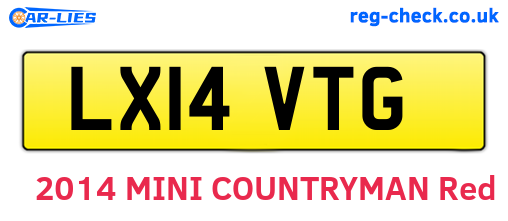 LX14VTG are the vehicle registration plates.