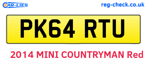 PK64RTU are the vehicle registration plates.