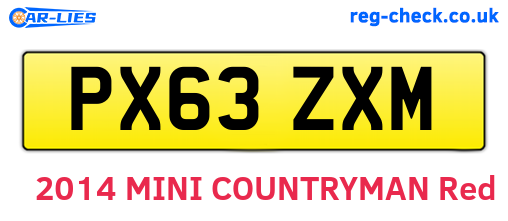PX63ZXM are the vehicle registration plates.