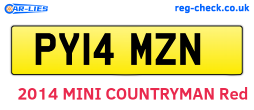 PY14MZN are the vehicle registration plates.