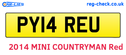PY14REU are the vehicle registration plates.