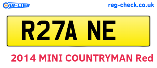 R27ANE are the vehicle registration plates.