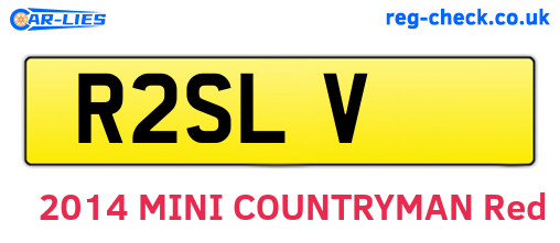 R2SLV are the vehicle registration plates.