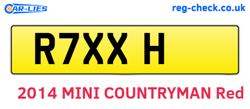 R7XXH are the vehicle registration plates.
