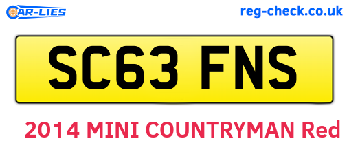 SC63FNS are the vehicle registration plates.