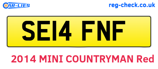 SE14FNF are the vehicle registration plates.