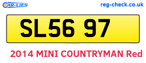SL5697 are the vehicle registration plates.