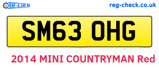 SM63OHG are the vehicle registration plates.