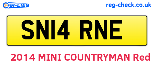 SN14RNE are the vehicle registration plates.