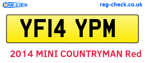 YF14YPM are the vehicle registration plates.