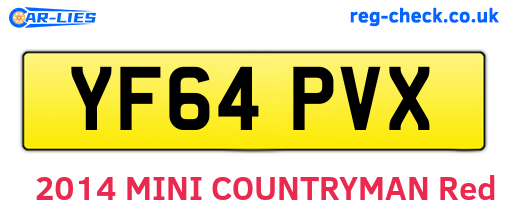YF64PVX are the vehicle registration plates.