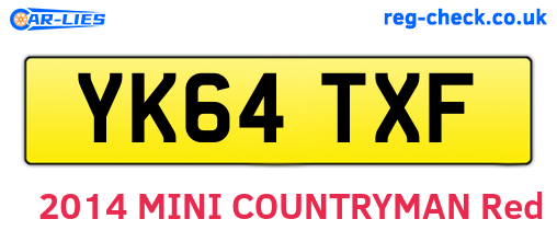 YK64TXF are the vehicle registration plates.
