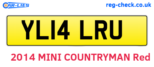 YL14LRU are the vehicle registration plates.