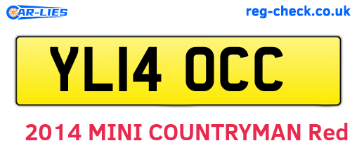 YL14OCC are the vehicle registration plates.