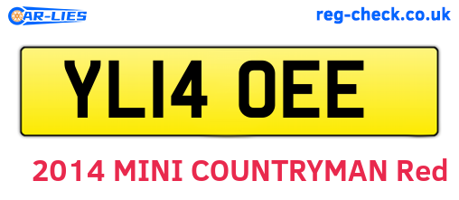 YL14OEE are the vehicle registration plates.