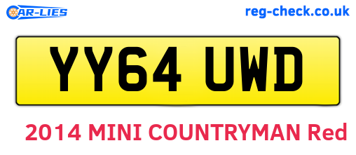 YY64UWD are the vehicle registration plates.