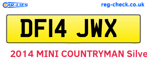 DF14JWX are the vehicle registration plates.
