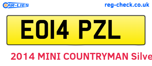 EO14PZL are the vehicle registration plates.
