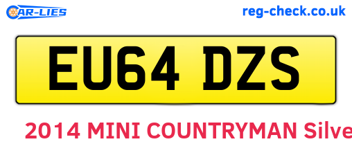 EU64DZS are the vehicle registration plates.