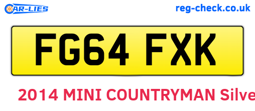 FG64FXK are the vehicle registration plates.