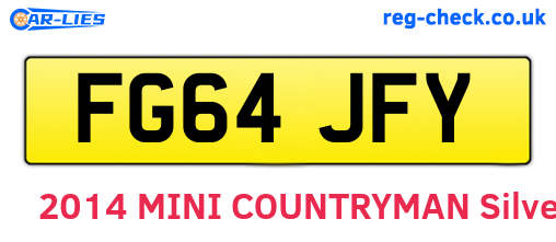 FG64JFY are the vehicle registration plates.