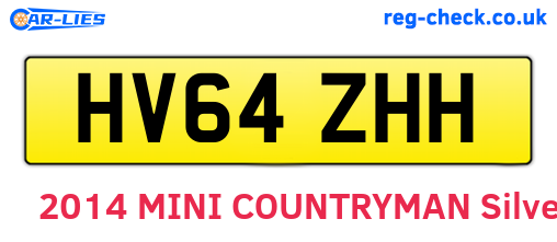 HV64ZHH are the vehicle registration plates.