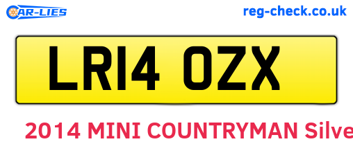 LR14OZX are the vehicle registration plates.