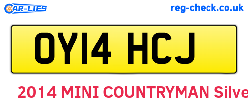 OY14HCJ are the vehicle registration plates.