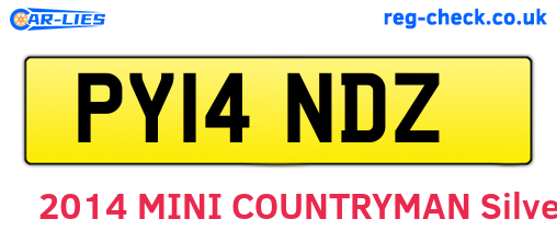PY14NDZ are the vehicle registration plates.