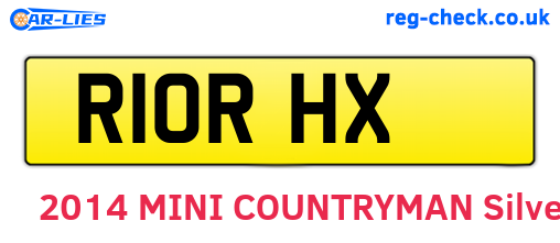 R10RHX are the vehicle registration plates.