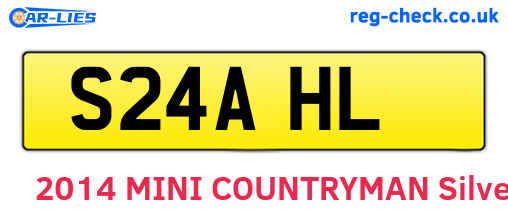 S24AHL are the vehicle registration plates.