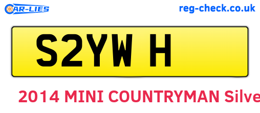 S2YWH are the vehicle registration plates.