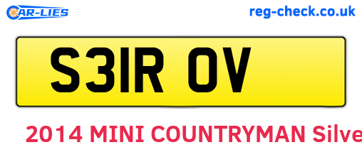 S31ROV are the vehicle registration plates.