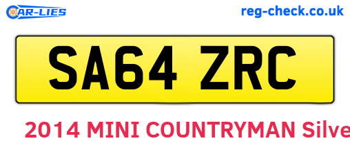 SA64ZRC are the vehicle registration plates.