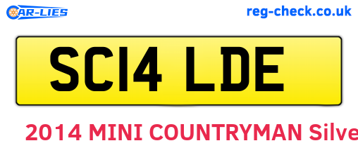 SC14LDE are the vehicle registration plates.